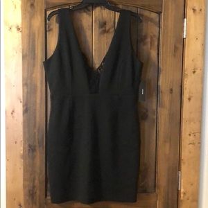 Lulus Black Dress with Lace Detail